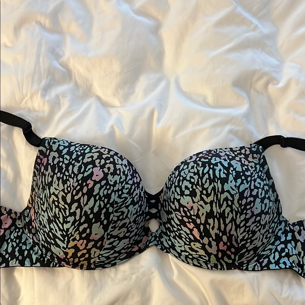 Torrid Black and Pink Bra with Underwire Support